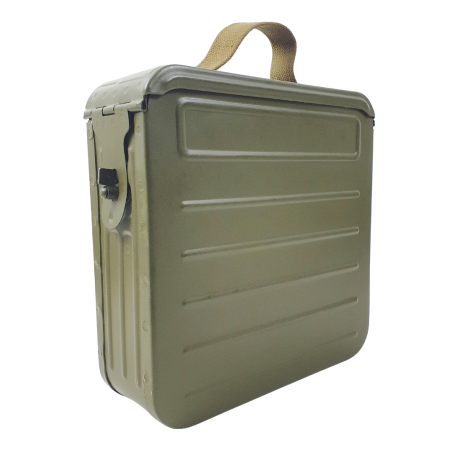 Soviet ammunition box with 7.62x54R belt, 200 rounds, aluminium