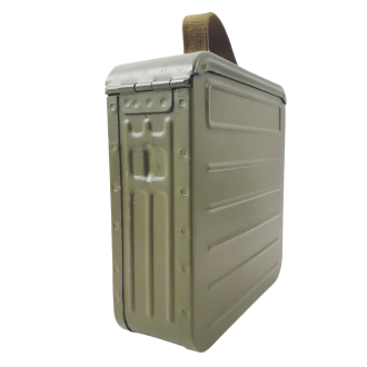 Soviet ammunition box with 7.62x54R belt, 200 rounds, aluminium