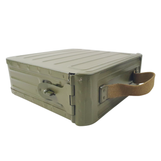 Soviet ammunition box with 7.62x54R belt, 200 rounds, aluminium