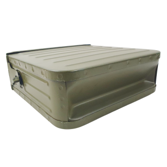 Soviet ammunition box with 7.62x54R belt, 200 rounds, aluminium