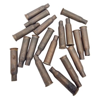 Łuski 7,62x54R, stalowe, miedziowane - 100 sztuk, II sort