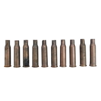 Łuski 7,62x54R, stalowe, miedziowane - 100 sztuk, II sort