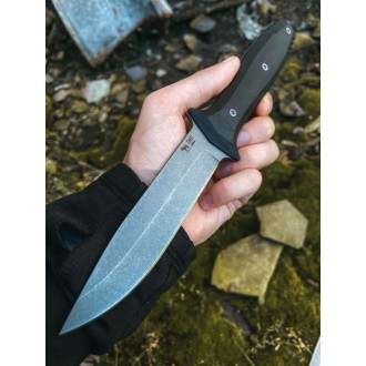 Tactical knife Cedr, K110, leather scabbard