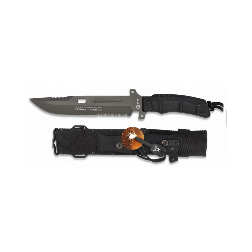 Tactical knife K25-31831, ballistic nylon scabbard